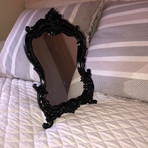 Vintage Looking Black Stand Mirror